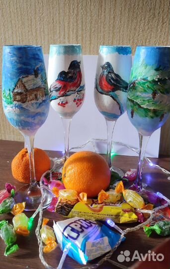 Роспись бокалов