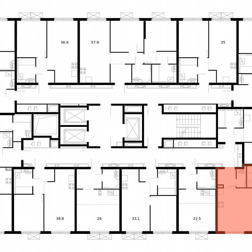 2-к. квартира, 48,8 м², 24/24 эт.