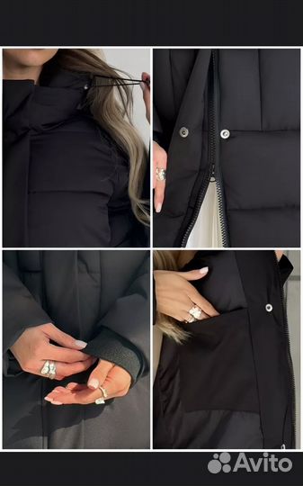 Куртка зимняя женская 42 44 размер черная