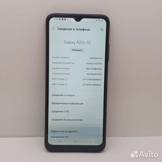 Е.Ц. Смартфон Samsung Galaxy A22s 4/128 Г id 61334