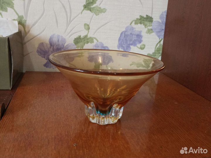 Ваза цветное стекло СССР