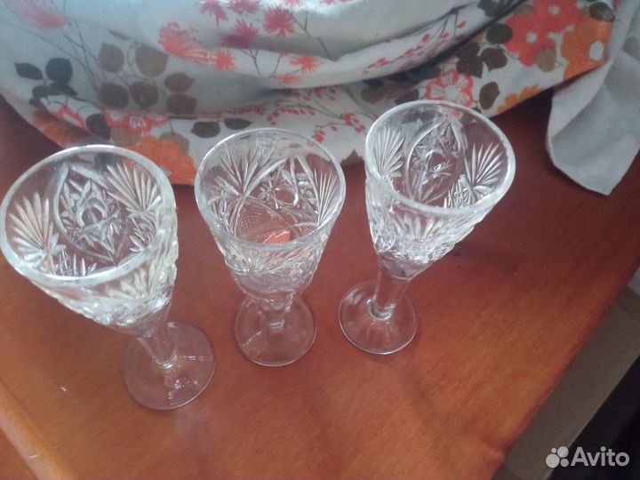 Рюмка хрусталь на ножке 3 шт