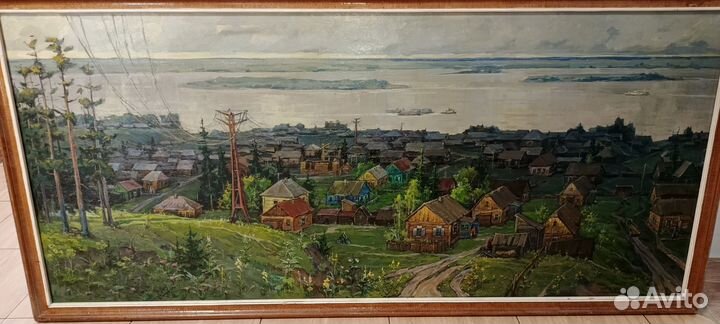 Старинная картина маслом