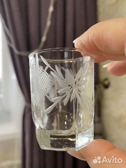Рюмки -стопки хрустальные винтаж