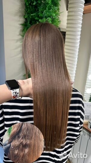 Кератиновое выпрямление волос