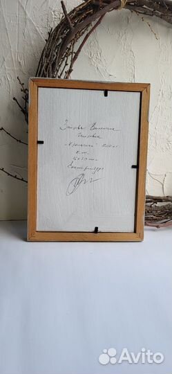 Девочка зайчик. Картина маслом на картоне в рамке