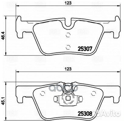 Колодки торм. для а/м BMW 1 (F20) (11) /3 (F30)