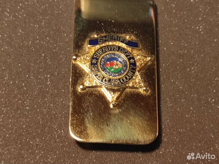 Знак шериф США Калифорния на зажиме