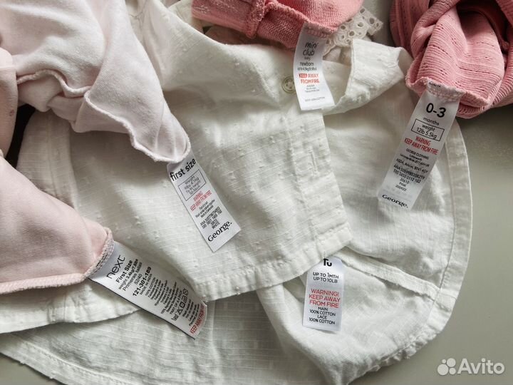 Вещи для новорожденной девочки 50 56
