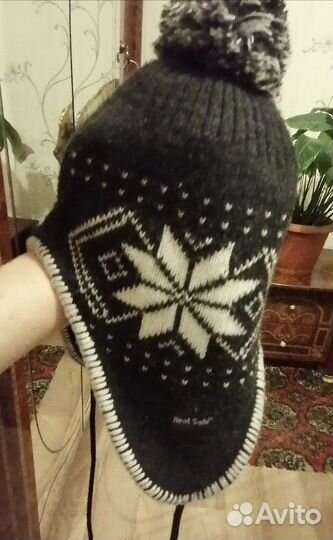 Шапка тёплая на флисе на 5-8лет