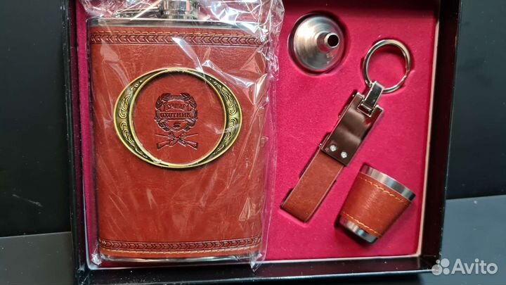 Подарочный набор для мужчин Фляжка + мерные рюмки