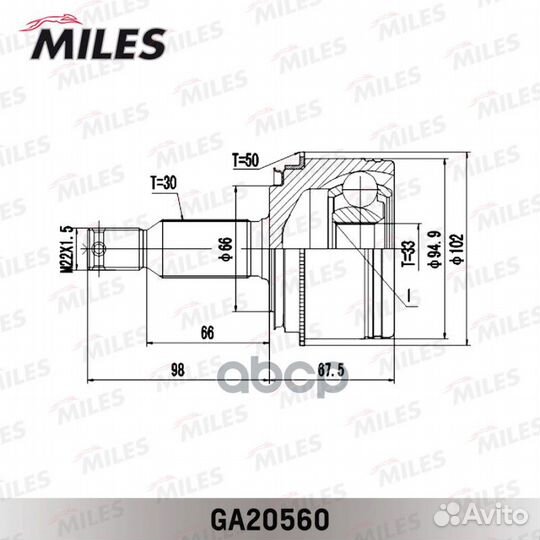 Шрус наружный mitsubishi Pajero 99- (GSP 839006