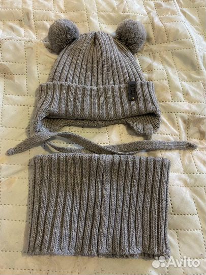 Комплект шапка и шарф для мальчика