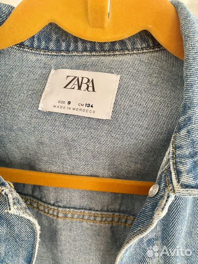 Джинсовая куртка zara для девочки 134