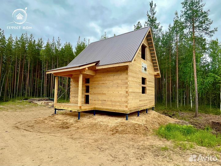 Строительство дома из бруса 48м2