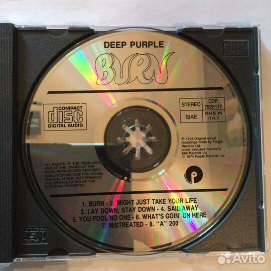 CD Deep Purple/Burn,1997,Italy