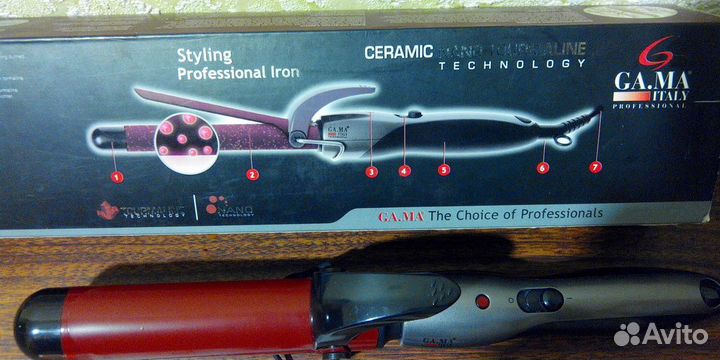 Щипцы GA MA Ceramic nano Tourmaline F21.33TO