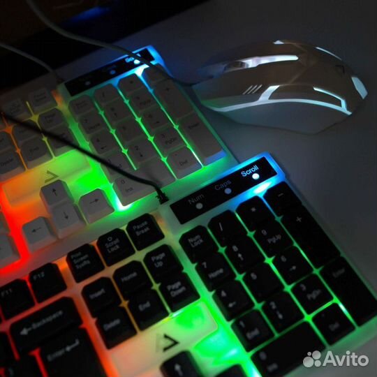 Комплект клавиатура и мышь с LED подсветкой