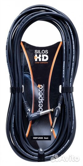 Кабель гитарный Bespeco hdpj600 6 m (прямой/углово