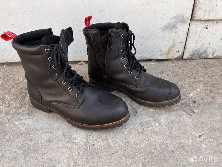 Мото-Ботики кожанные