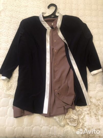 Блузки 46р.пиджак 46р.костюм русалка 46р
