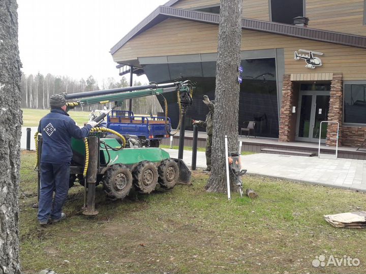 Свайный фундамент, монтаж свай