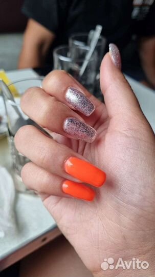 Маникюр гель лак наращивание