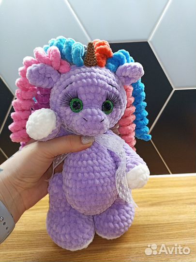 Единорожка из плюшевой пряжи