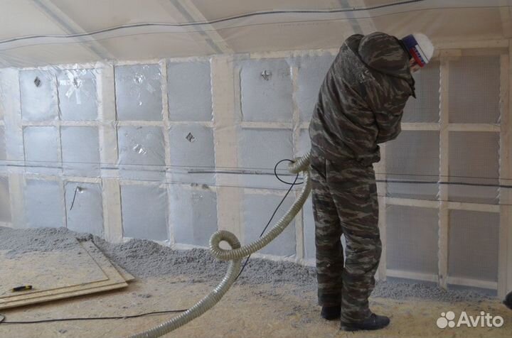 Эковата утепление. Мансарда под ключ. Раевский