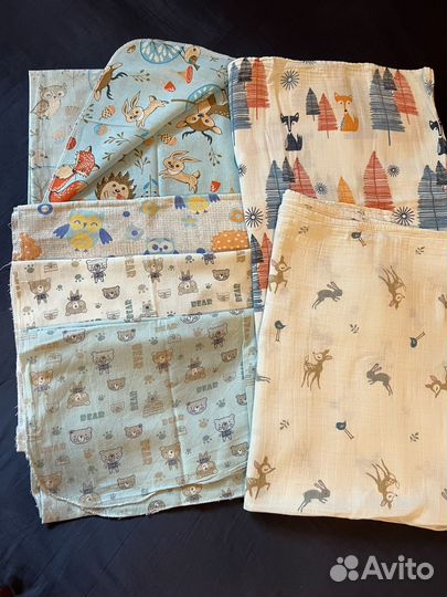 Муслиновые пелёнки, одеяло байковое