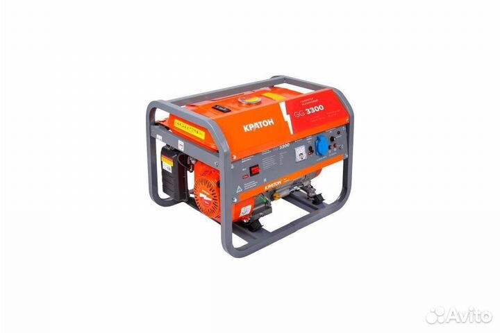 Генератор бензиновый 3,0/3,3кВт кратон