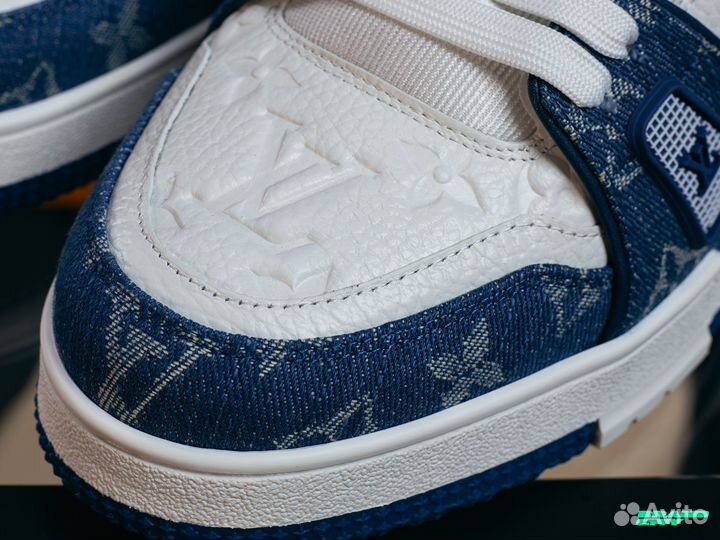 Louis Vuitton Trainer Denim White Blue