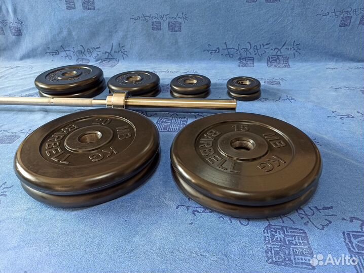 Штанга 130кг MB Barbell Металлическая втулка Новая