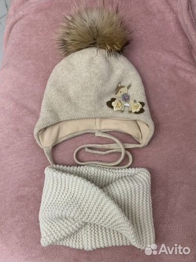 Комплект шапка, шарф