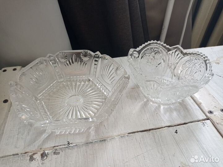 Хрусталь. СССР Ваза, салатница