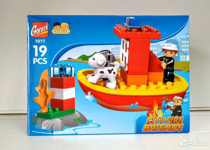 Конструктор Дупло Gorock 1011 Пожарный катер 19 де