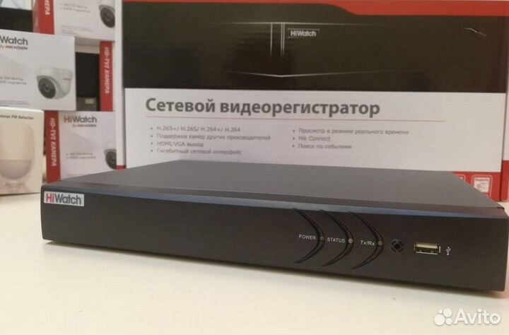 POE 4х кан IP видеорегистратор DS-N304P(C) HiWatch