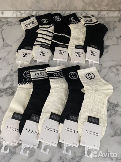 Носки Gucci Chanel набор из 5 пар