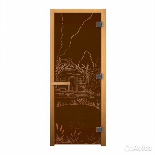 Дверь стекло Бронза Матовая 