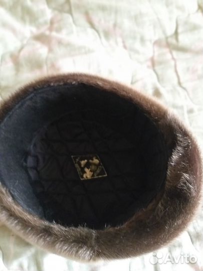 Шапка мужская норковая с козырьком