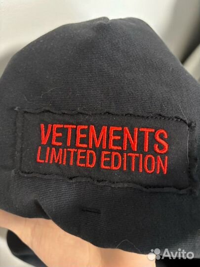 Vetements hardcore patch hoodie