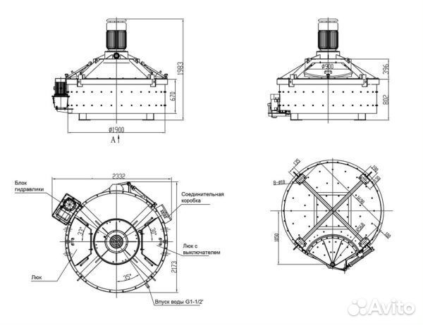 Бетоносмеситель планетарный DPM-750