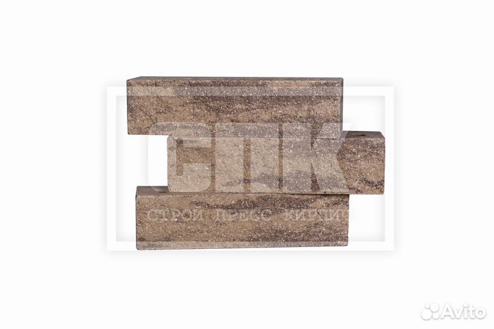 Кирпич облицовочный колотый - Желтая Яшма