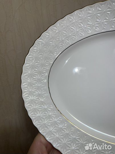 Блюдо овальное фарфоровое сервировка стола