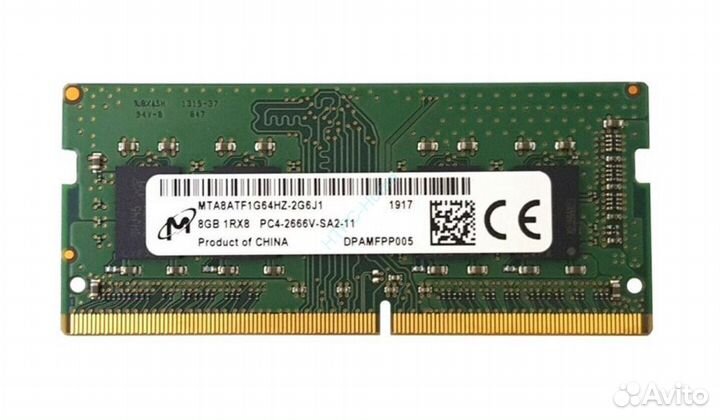 8Gb Micron MTA8ATF1G64HZ-2G6J1 DDR4 2666 sodimm