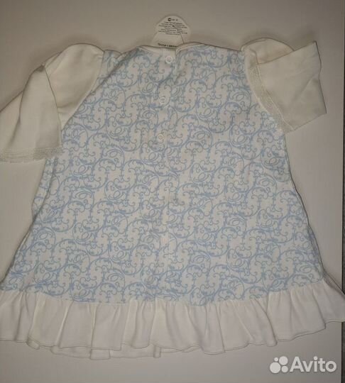 Платье и штанишки комплект 3-6 мес 68 см 100% хлоп