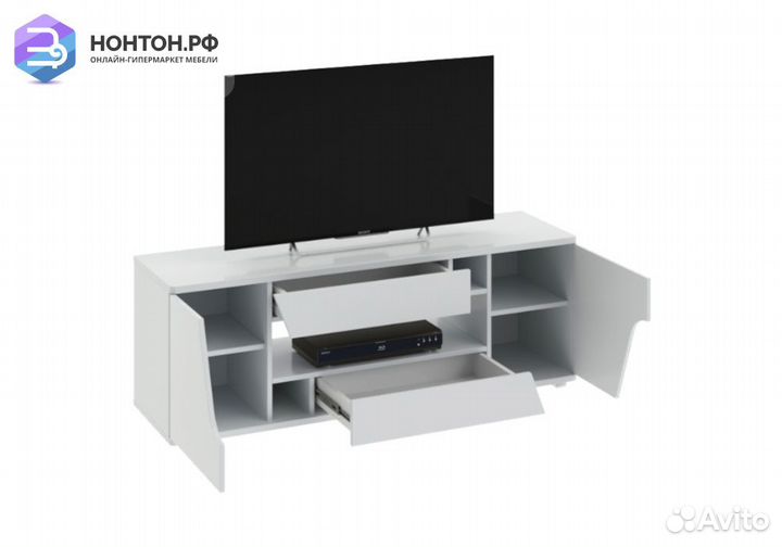Тумба под тв Diamond 5 белый глянец