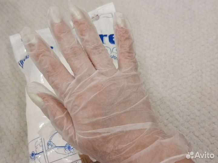 Перчатки виниловые