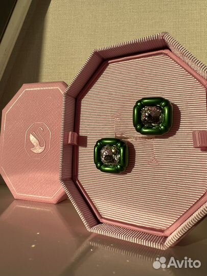 Серьги Swarovski Dulcis новые зеленые
