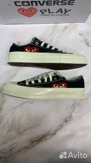 Кеды Comme des Garcons Play x Converse низкие черн